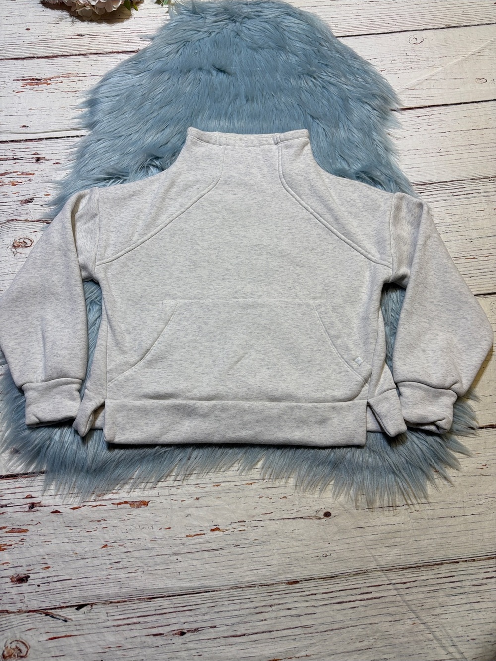 Athleta Girl Crazy Cozy Chill Heathered Mock Neck Pullover sz S